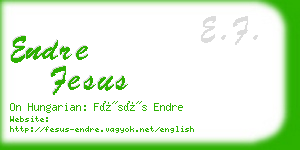 endre fesus business card